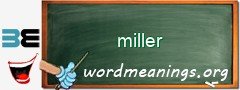 WordMeaning blackboard for miller